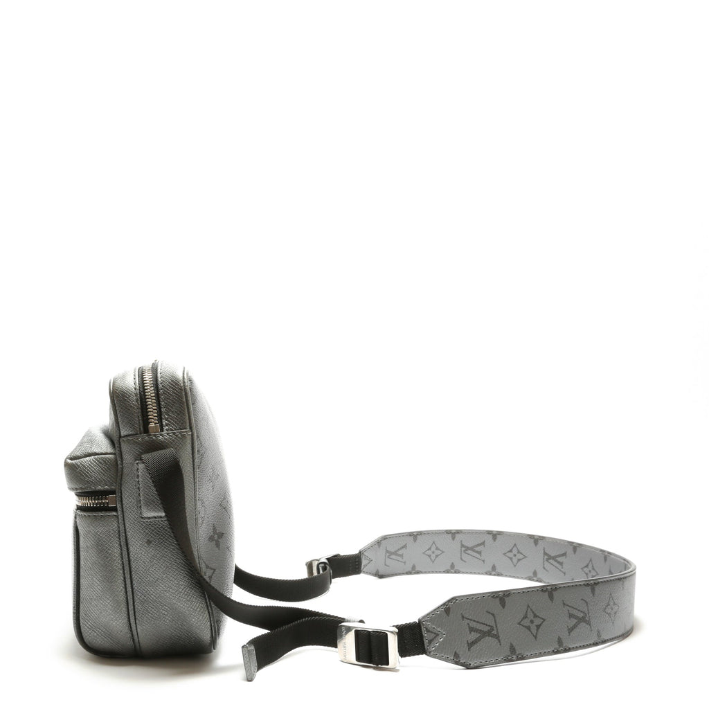 LOUIS VUITTON Outdoor Messenger Silver Taiga-OUTLET FINAL SALE
