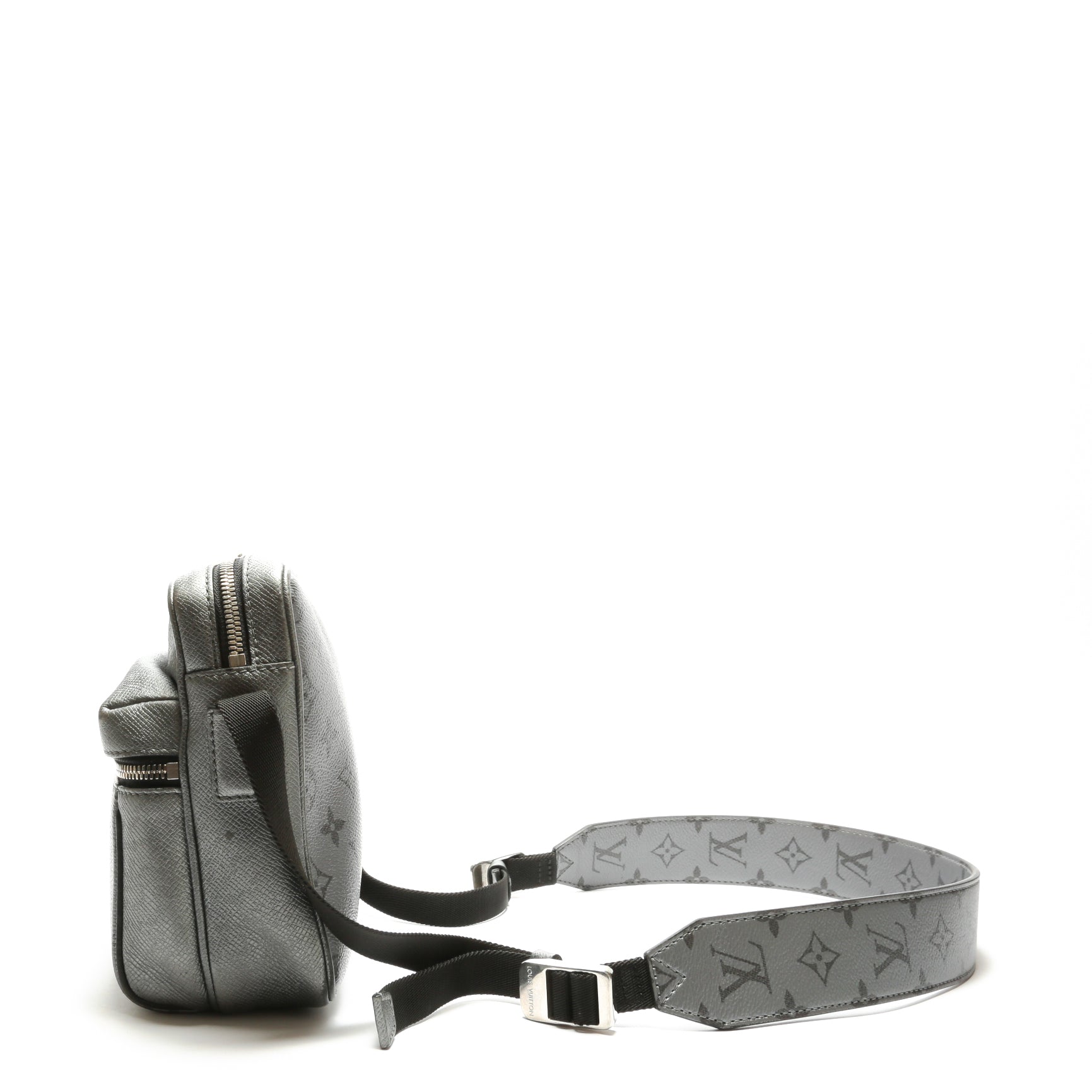 LOUIS VUITTON Outdoor Messenger Silver Taiga-OUTLET FINAL SALE