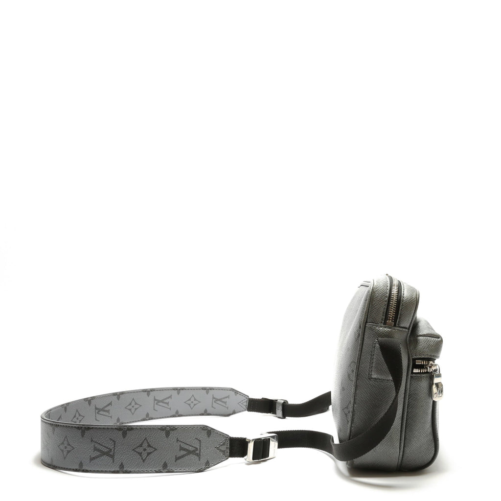 LOUIS VUITTON Outdoor Messenger Silver Taiga-OUTLET FINAL SALE