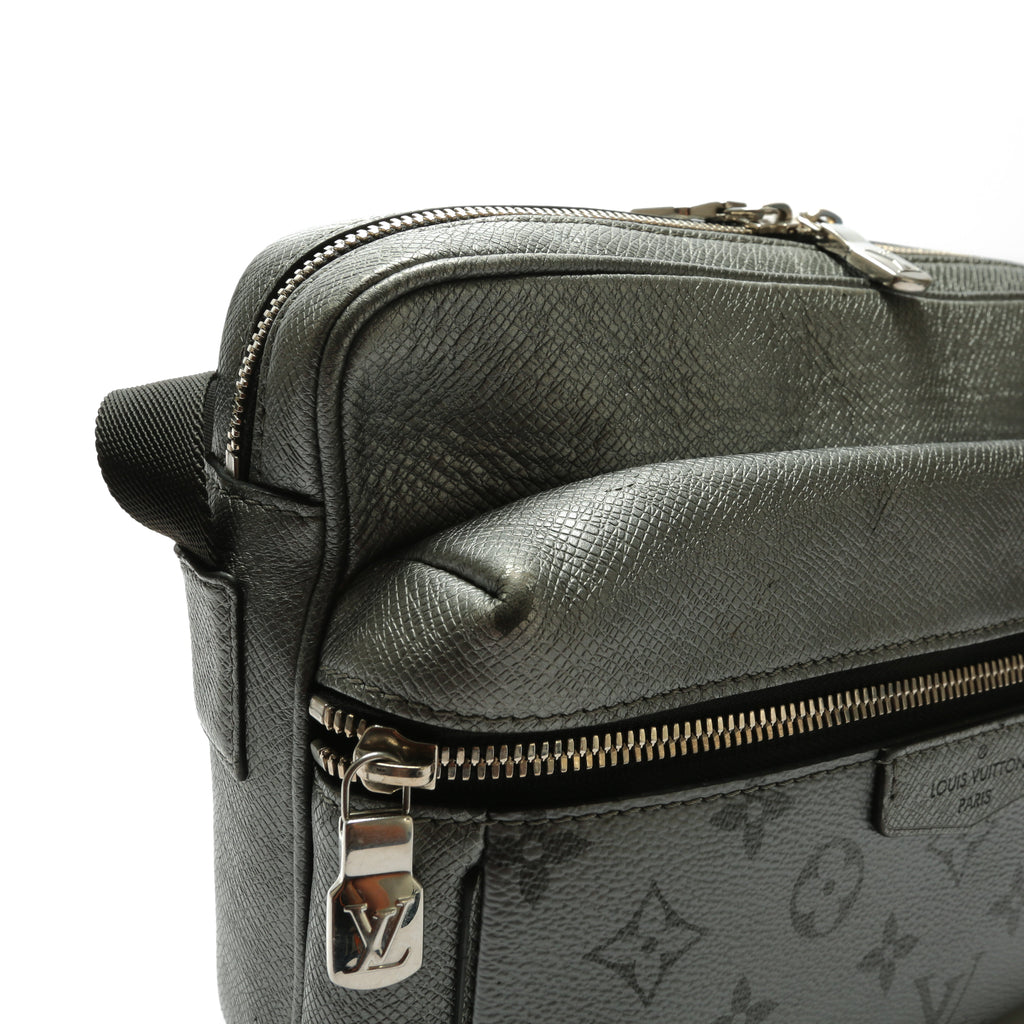 LOUIS VUITTON Outdoor Messenger Silver Taiga-OUTLET FINAL SALE