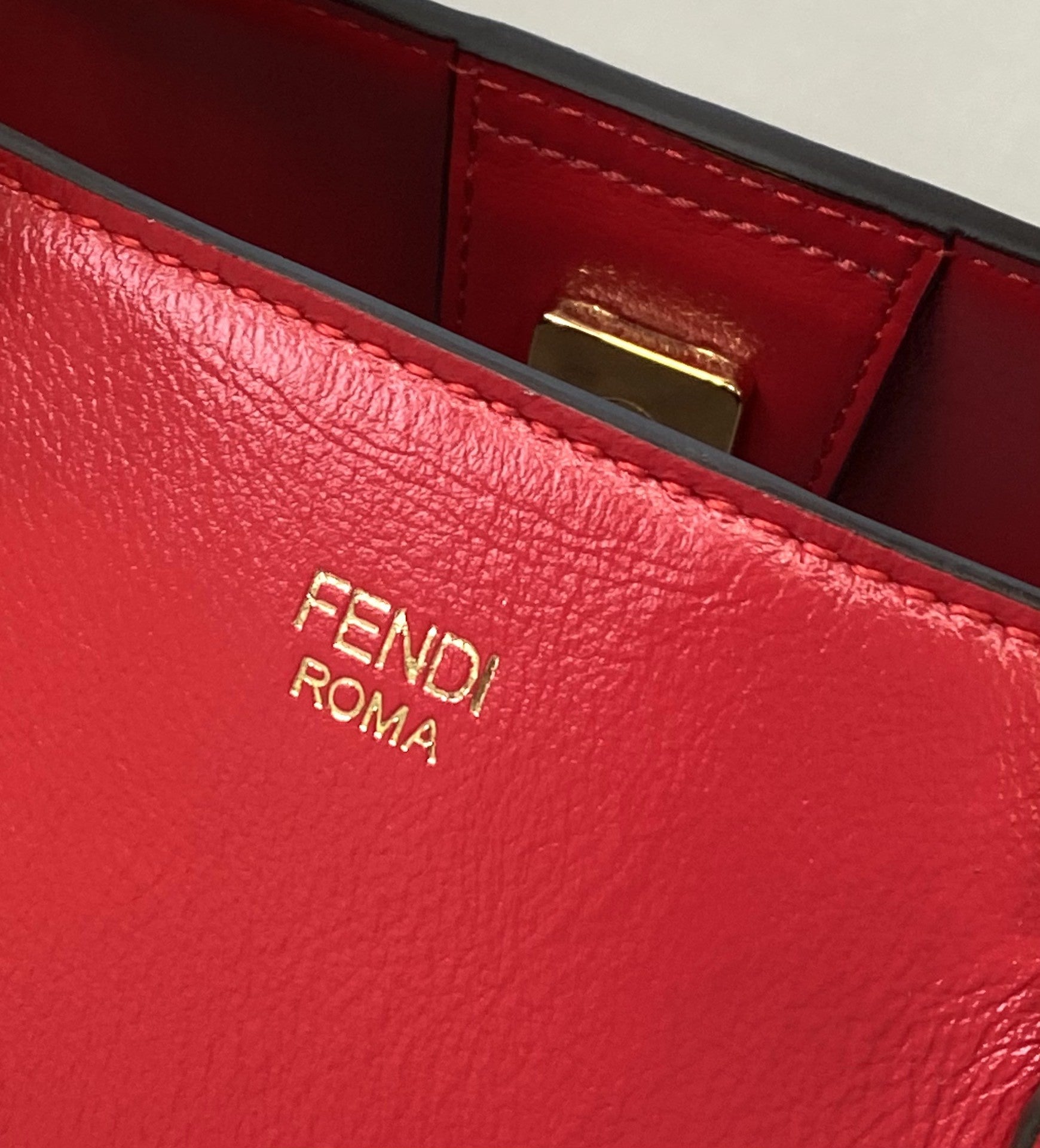 FI MeGLAMIum FF Tote Shoulder Red Bag For Woman 38cm/15in