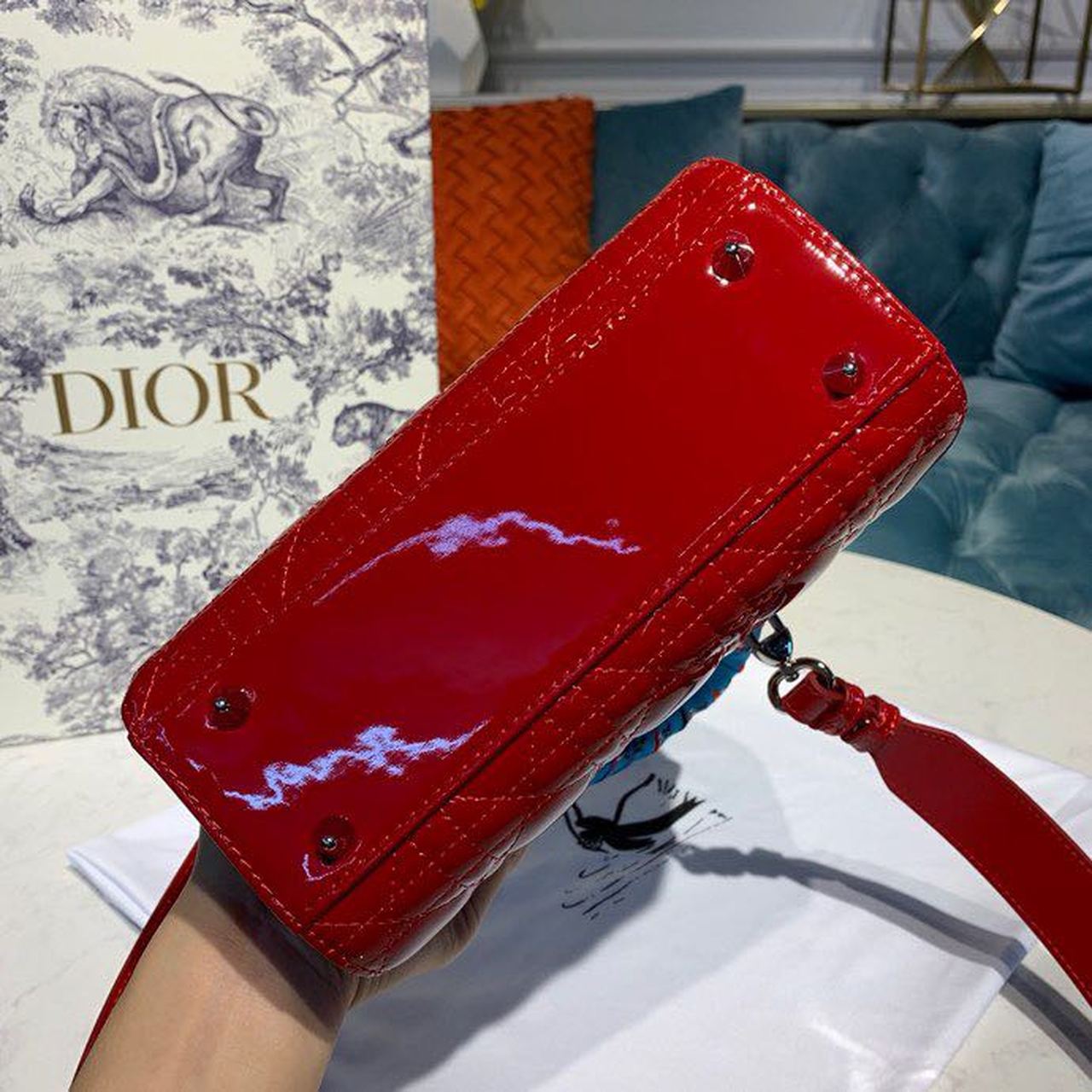 GLAMI Small Lady Bag Red Patent For Women 20cm/8in CD