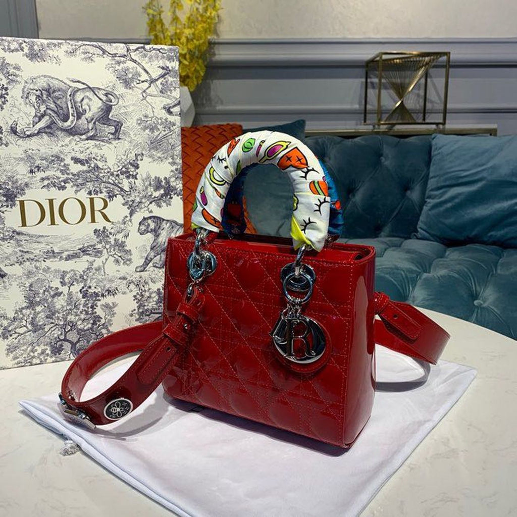 GLAMI Small Lady Bag Red Patent For Women 20cm/8in CD