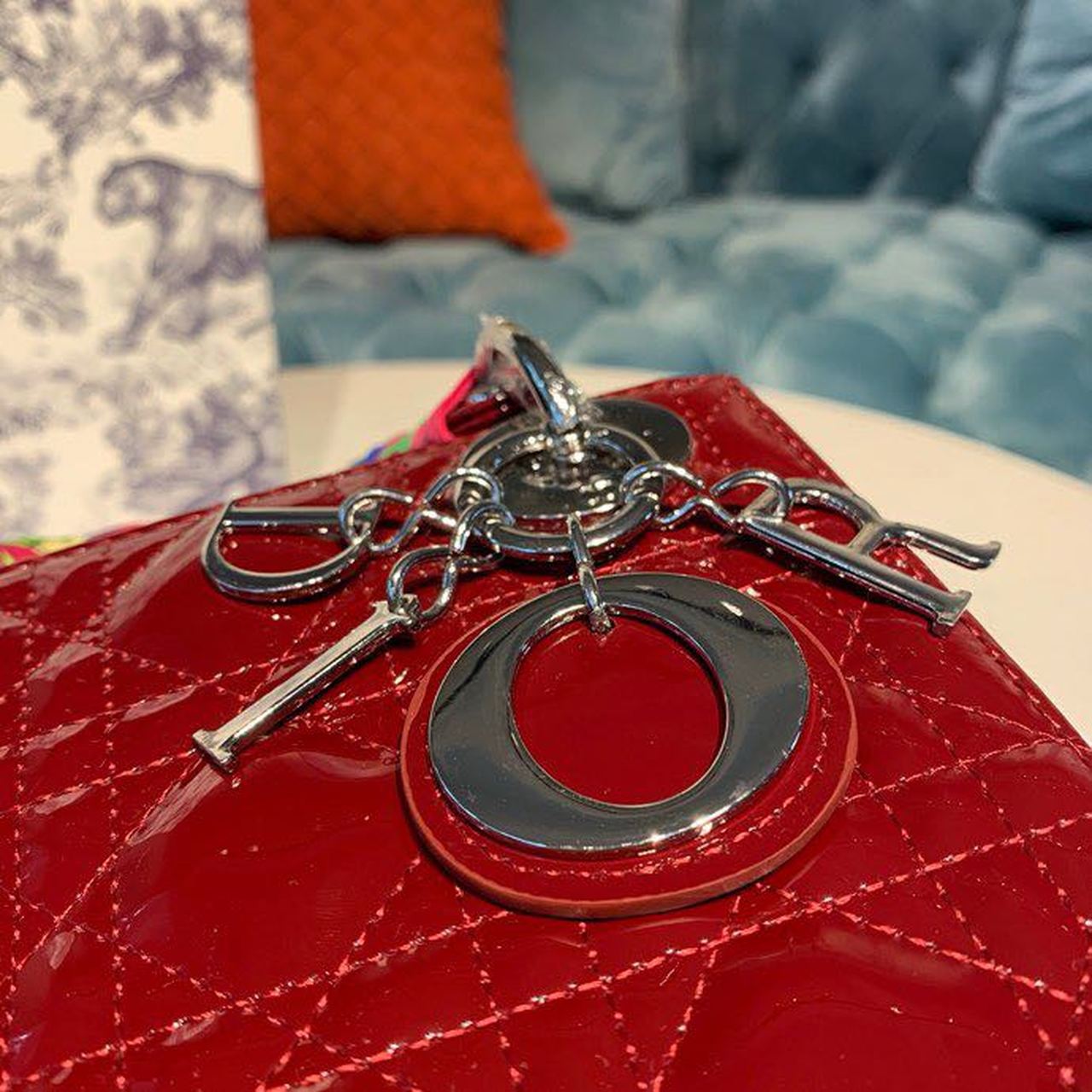 GLAMI Mini Lady Bag with Chain Silver Hardware Spring/Summer Collection, Burgundy, For Women WomenÃ¢â‚¬â„¢s Handbags, 18cm CD M0505OCAL