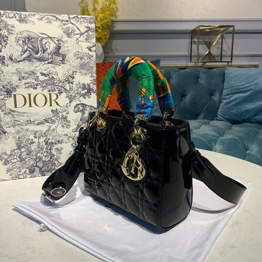 GLAMI Small Lady Bag Black Patent For Women 20cm/8in CD M0531OWCB_M900