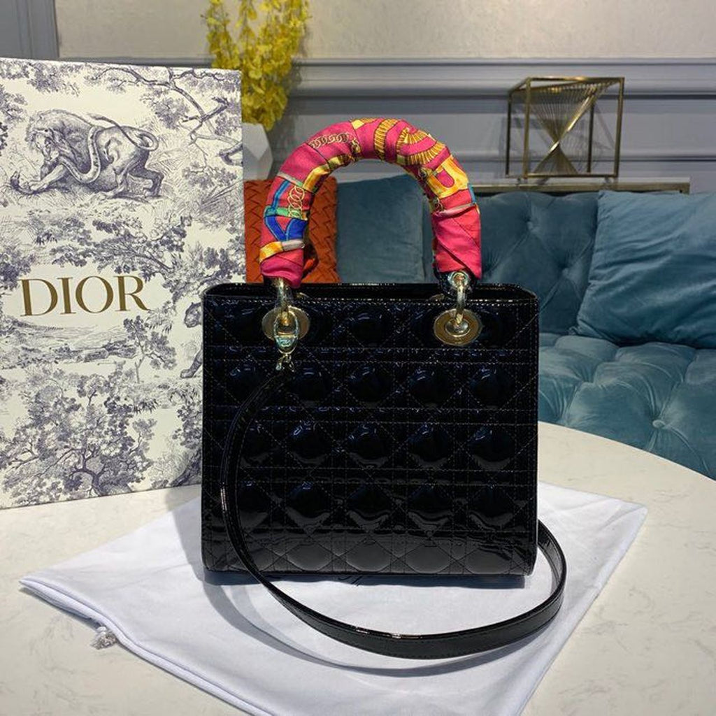 GLAMI MeGLAMIum Patent Lady Bag Black For Women 24cm/9in