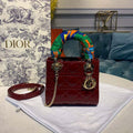 GLAMI Mini Lady Bag with Chain Gold Toned Hardware Spring/Summer Collection, Burgundy, For Women WomenÃ¢â‚¬â„¢s Handbags, 18cm CD M0505OCAL_M42R