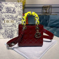 GLAMI Small Lady Bag with Chain Gold Toned Hardware Burgundy For Women 20cm/8in CD M0538OWCB_M323