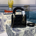 GLAMI Mini Lady Bag with Chain Gold Toned Hardware Spring/Summer Collection, Black, For Women WomenÃ¢â‚¬â„¢s Handbags, 18cm CD