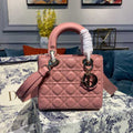 GLAMI Small Lady Bag Blush Cannage Sorbet Pink For Women 8in/20cm CD