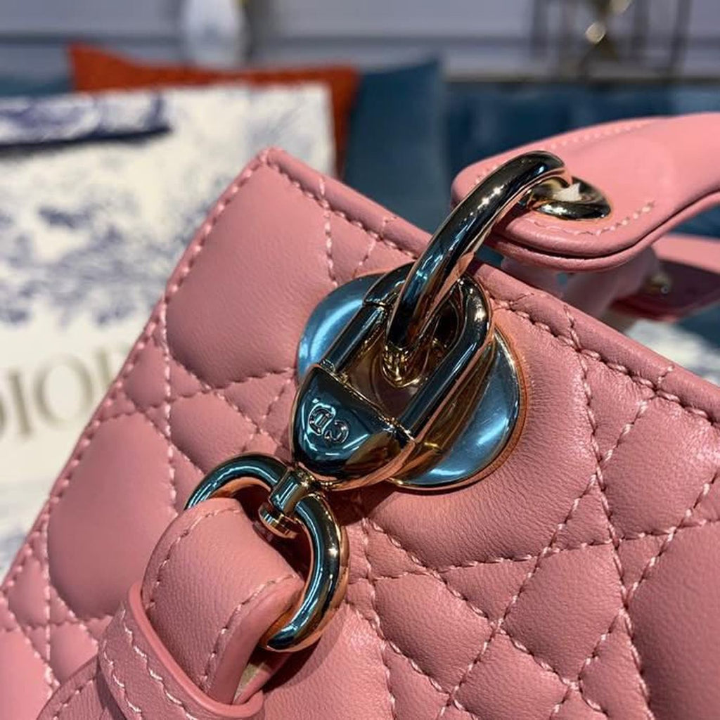 GLAMI Small Lady Bag Blush Cannage Sorbet Pink For Women 8in/20cm CD