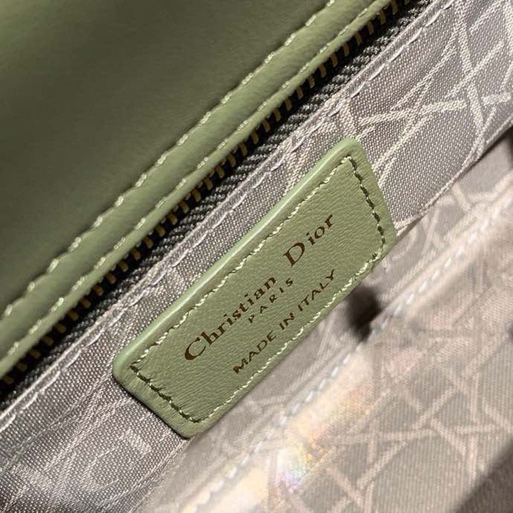 GLAMI Small Lady Bag Ultramatte Cannage Olive Green For Women 8in/20cm CD