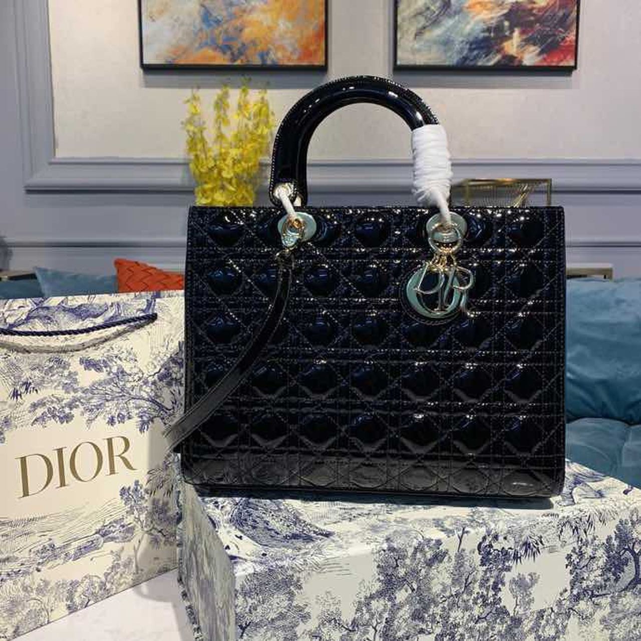 GLAMI Large Lady Bag Black For Women 12.5in/32cm CD M0566ONGE_M900