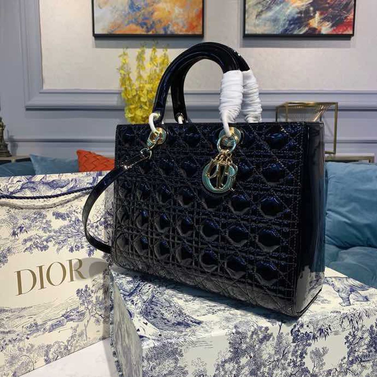 GLAMI Large Lady Bag Black For Women 12.5in/32cm CD M0566ONGE_M900