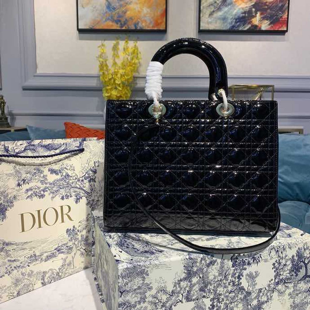 GLAMI Large Lady Bag Black For Women 12.5in/32cm CD M0566ONGE_M900