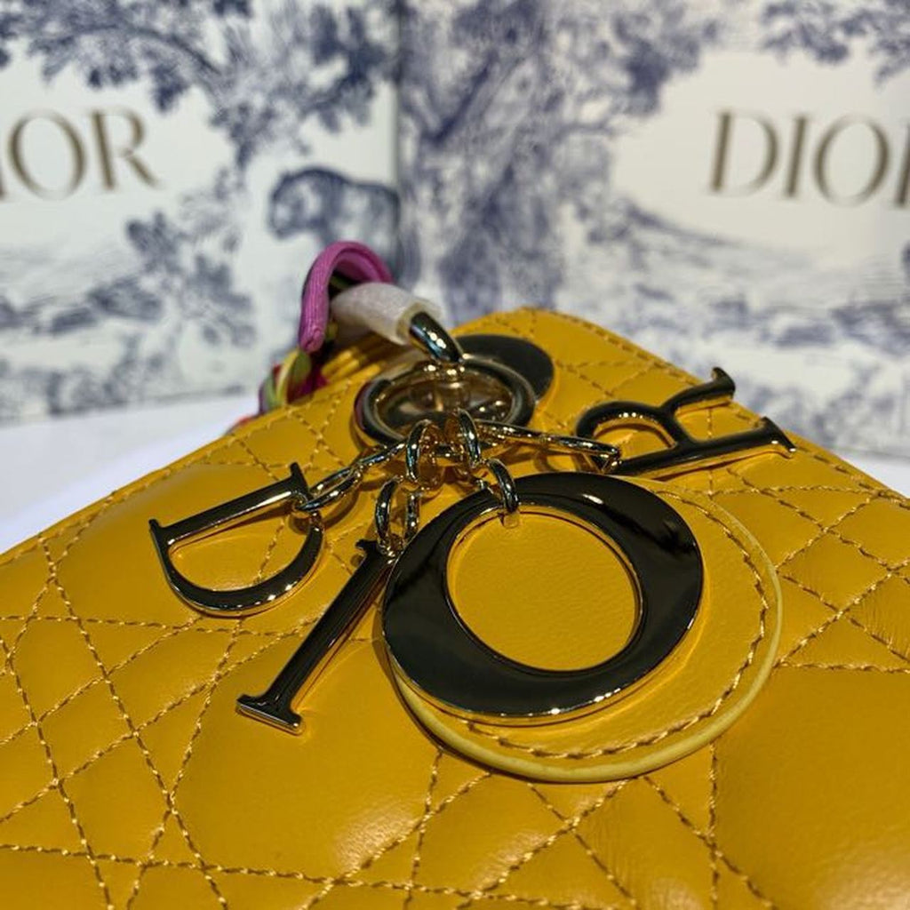 GLAMI Mini Lady Bag with Chain Silver Hardware Spring/Summer Collection, Yellow, For Women WomenÃ¢â‚¬â„¢s Handbags, 18cm CD