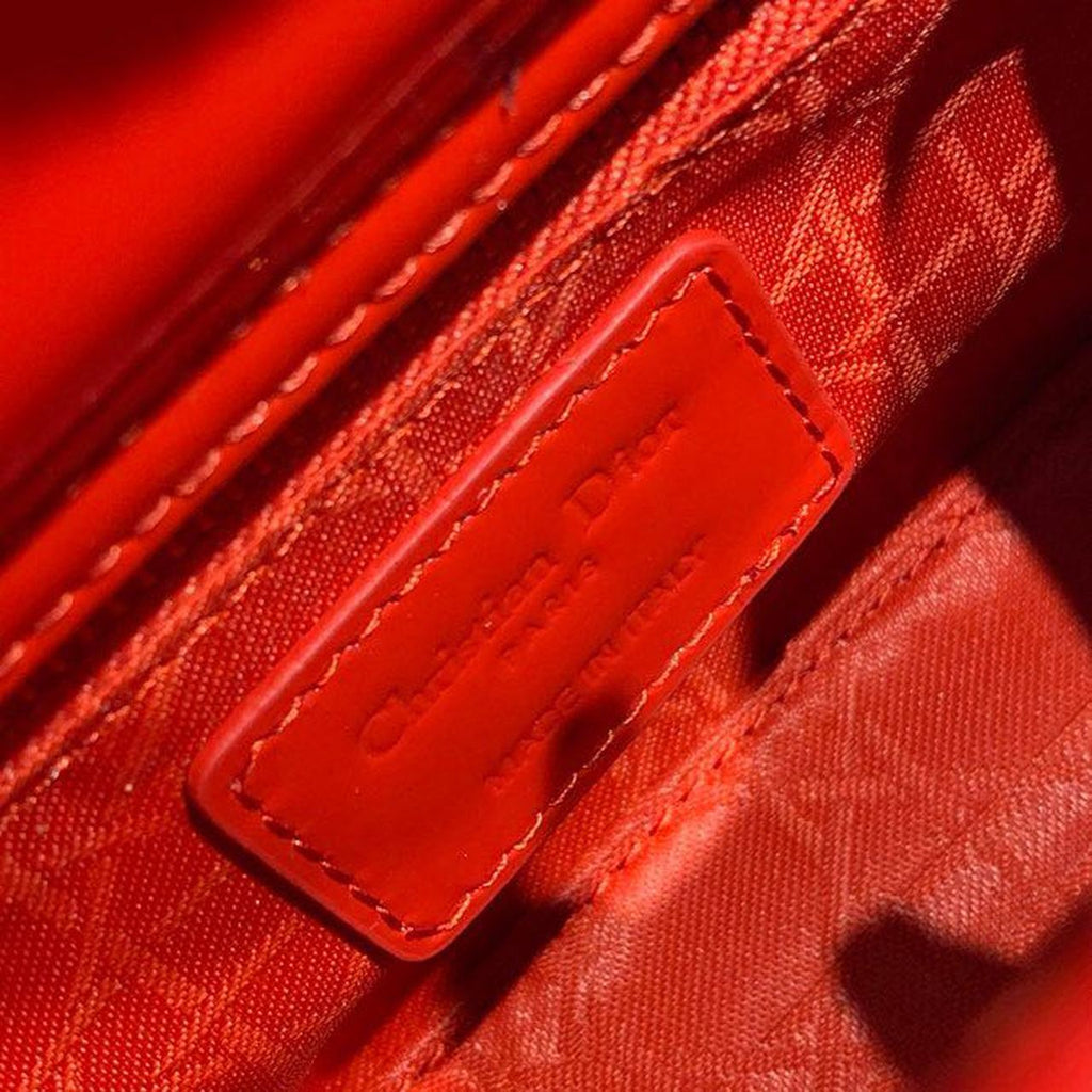GLAMI Mini Lady Bag with Chain Silver Hardware Spring/Summer Collection, Red, For Women WomenÃ¢â‚¬â„¢s Handbags, 18cm CD