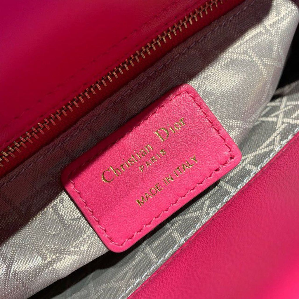 GLAMI Small Lady Bag Gold Toned Hardware Hot Pink For Women 8in/20cm CD