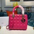 GLAMI MeGLAMIum Lady Bag Gold Toned Hardware Hot Pink For Women 9.5in/24cm CD
