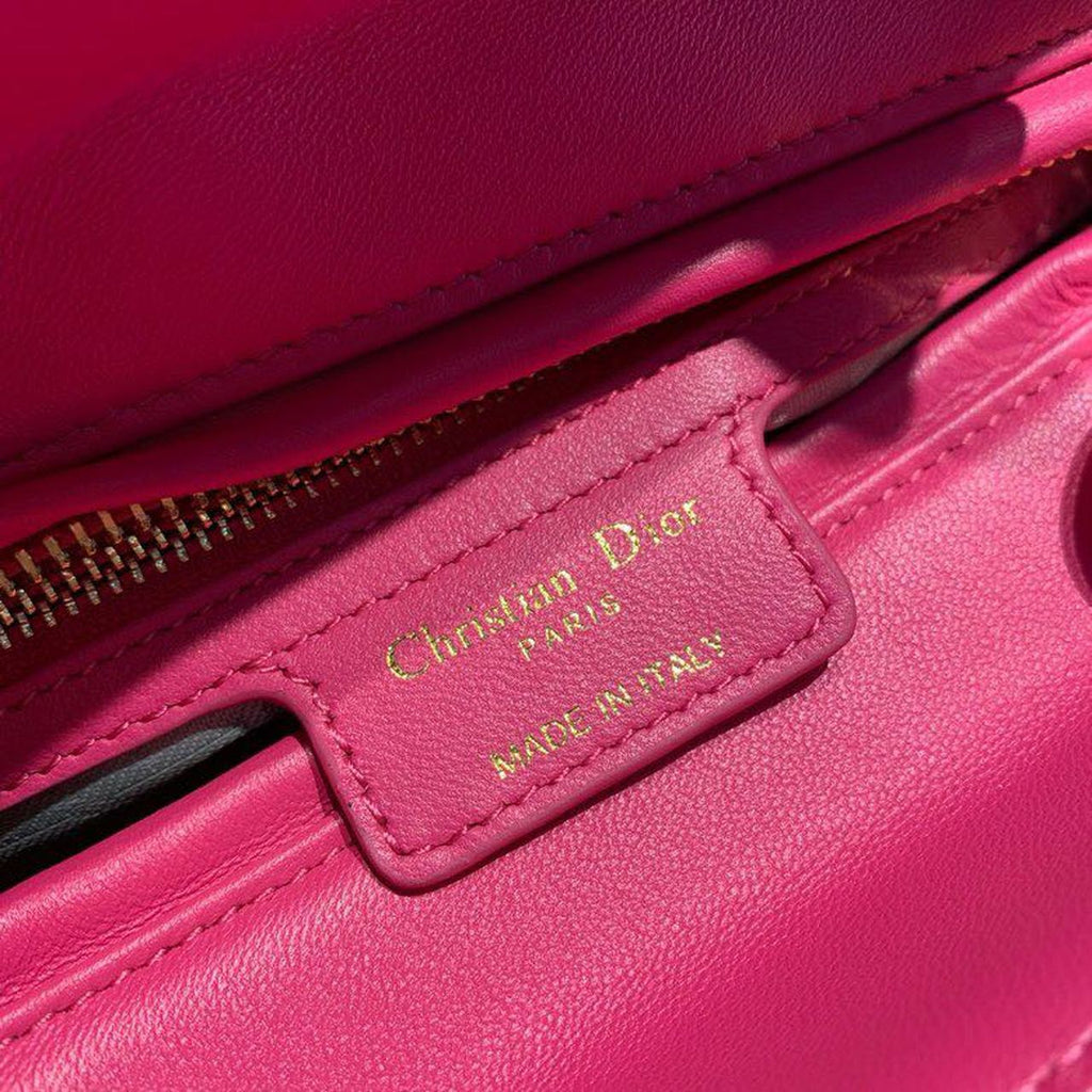 GLAMI MeGLAMIum Lady Bag Gold Toned Hardware Hot Pink For Women 9.5in/24cm CD
