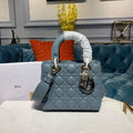 GLAMI Small Lady Bag Gold Toned Hardware Clound Blue For Women 8in/20cm CD