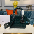 GLAMI Small Lady Bag Silver Hardware Forest Green For Women 8in/20cm CD