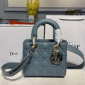 GLAMI Small Lady Bag Gold Toned Hardware Light Blue For Women 8in/20cm
