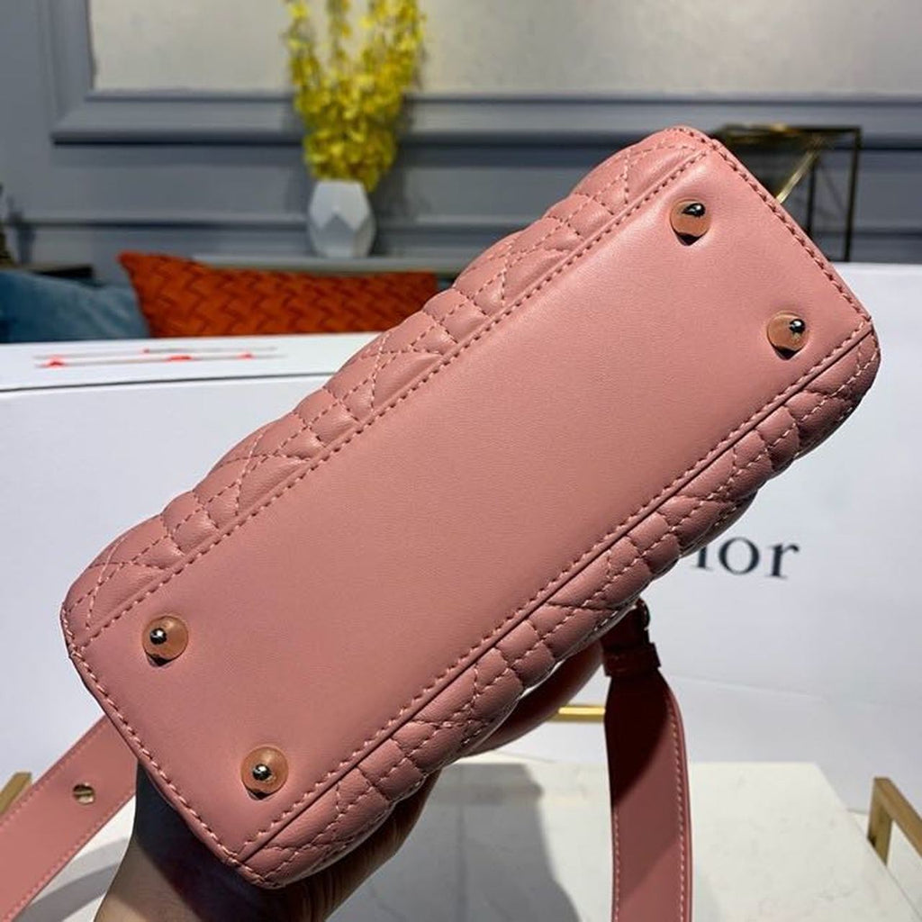 GLAMI Small Lady Bag Gold Toned Hardware Sorbet Pink For Women 8in/20cm CD