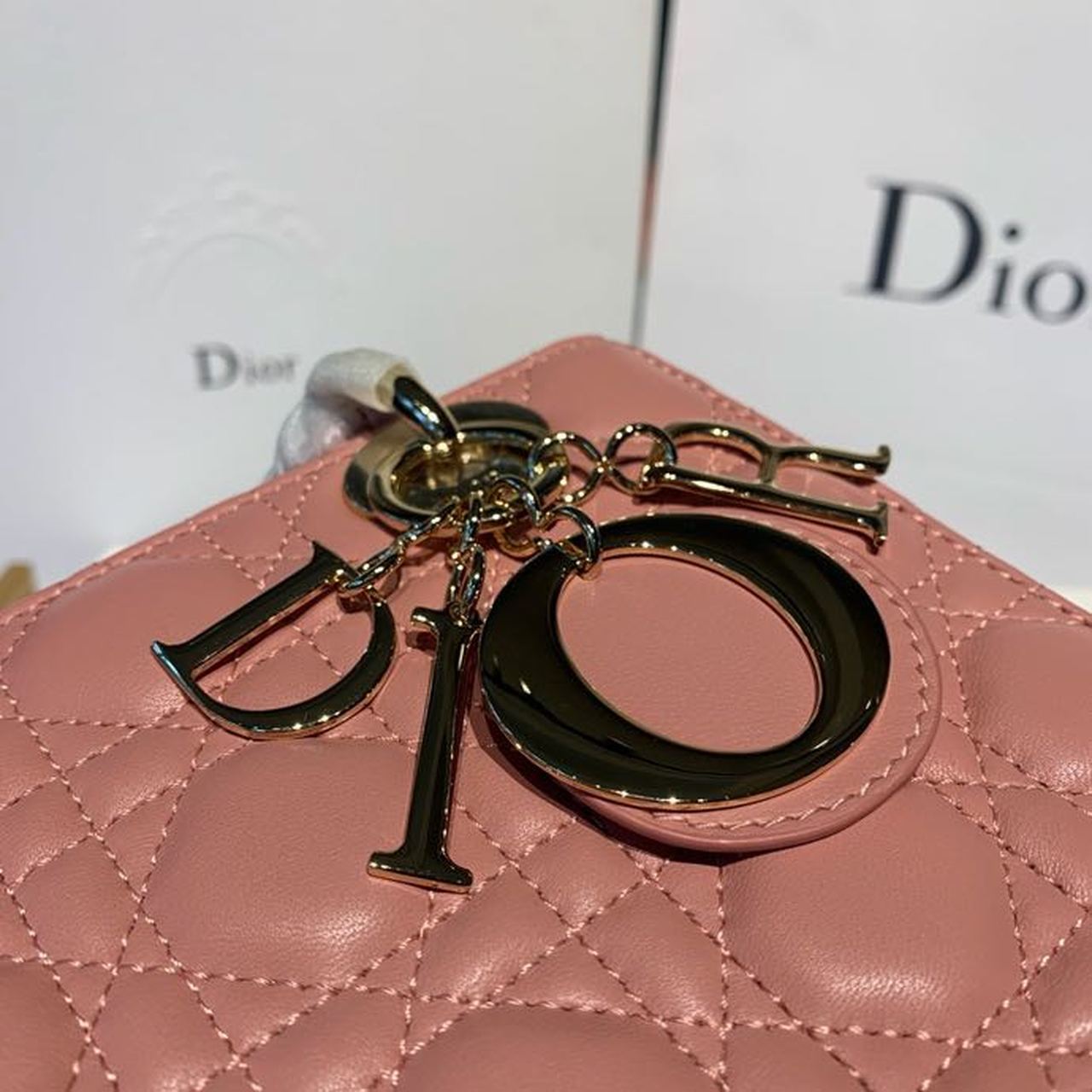 GLAMI Small Lady Bag Gold Toned Hardware Sorbet Pink For Women 8in/20cm CD