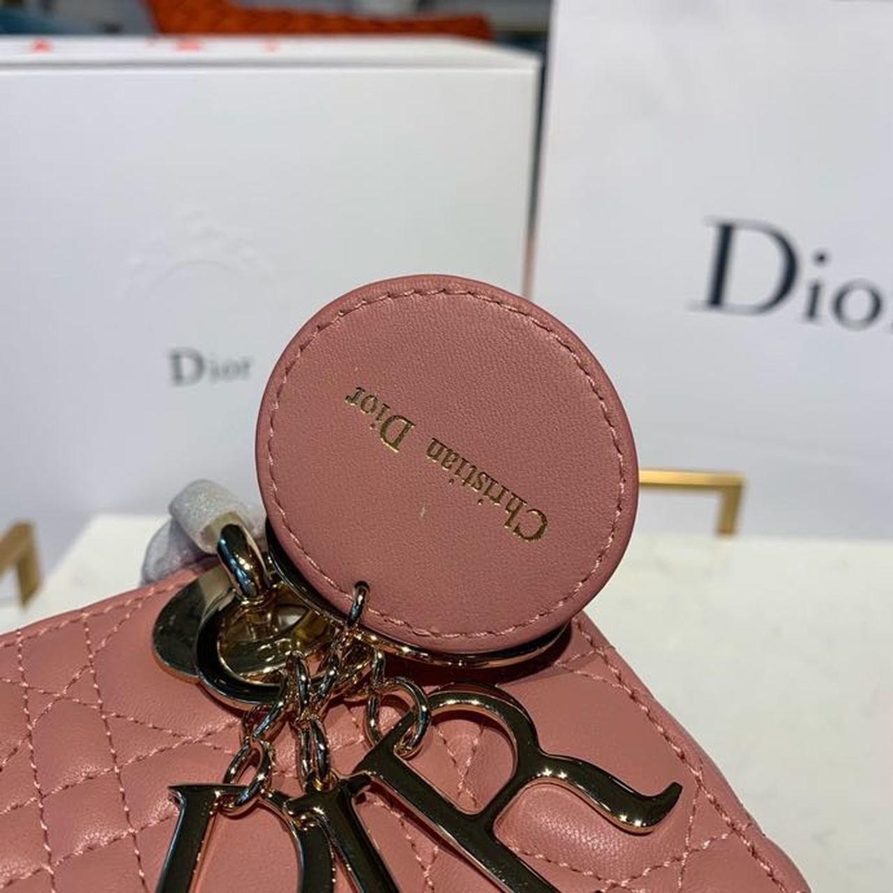 GLAMI Small Lady Bag Gold Toned Hardware Sorbet Pink For Women 8in/20cm CD
