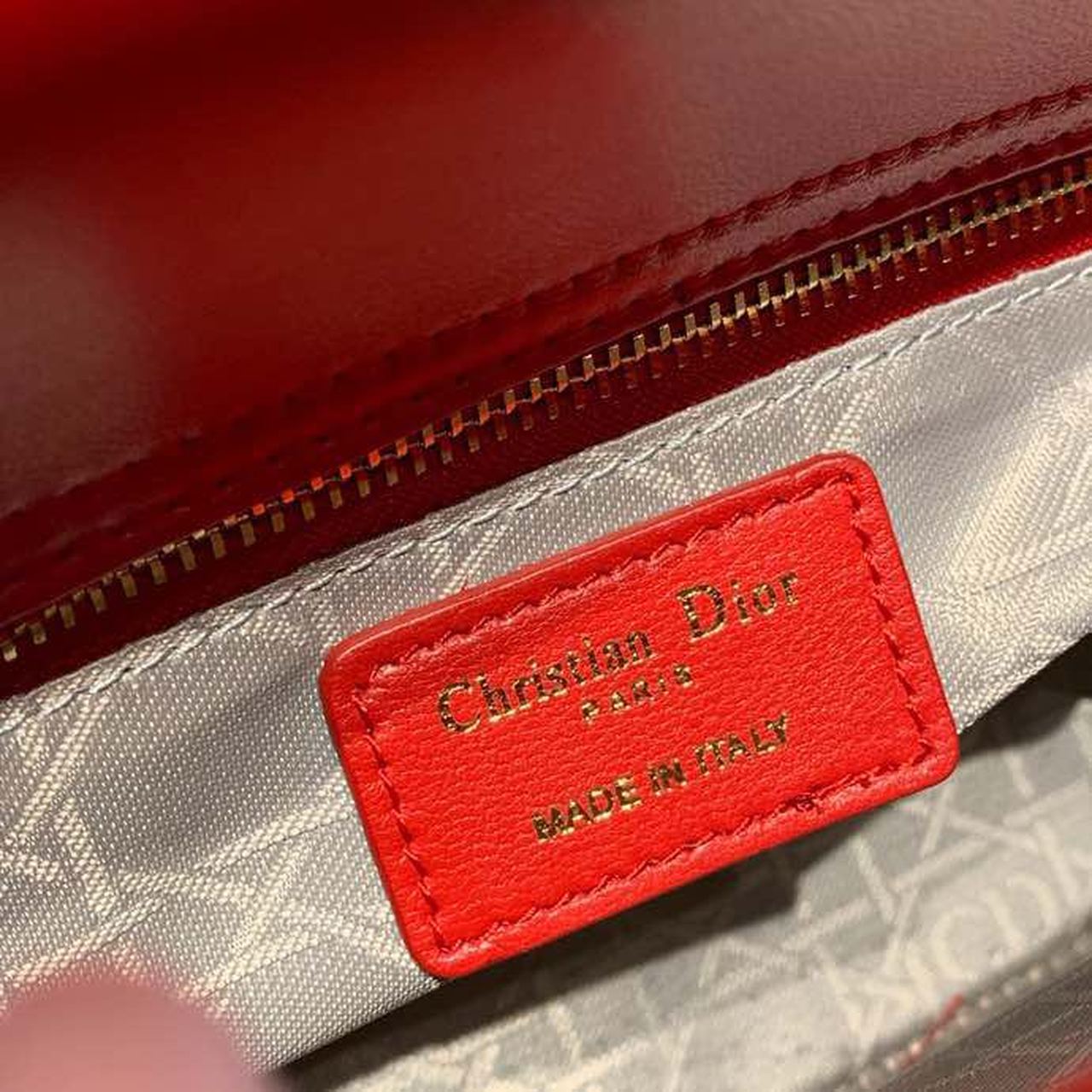 GLAMI Small Lady Bag Red Patent Gold Toned Hardware For Women 8in/20cm CD