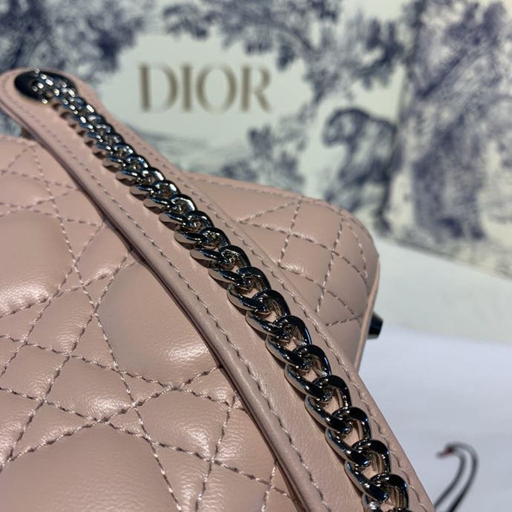 GLAMI Mini Lady Bag with Chain and Embellished Bag Strap Silver Hardware Spring/Summer Collection, Pink, For Women WomenÃ¢â‚¬â„¢s Handbags, 18cm CD