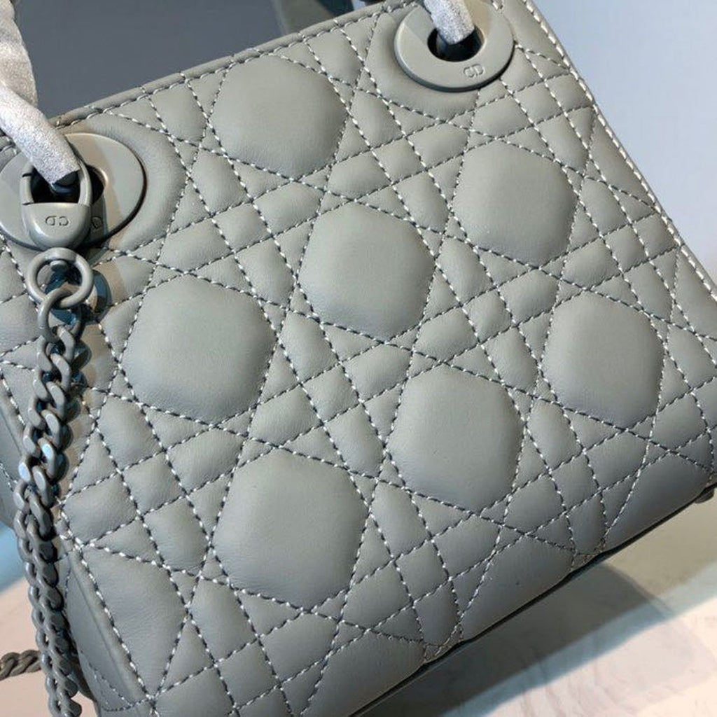GLAMI Mini Lady Bag with Chain Matte Hardware Spring/Summer Collection, Pewter Blue, For Women WomenÃ¢â‚¬â„¢s Handbags, 18cm CD