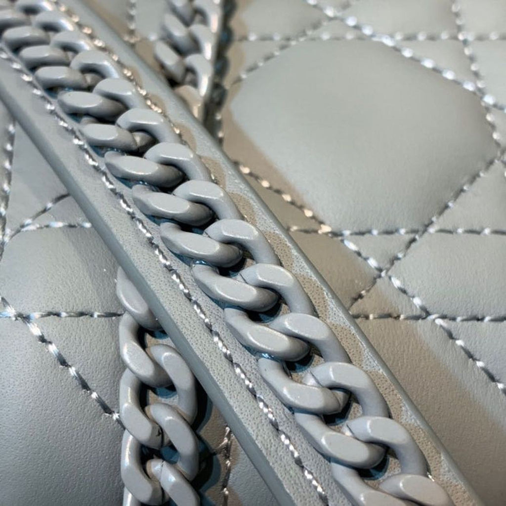 GLAMI Mini Lady Bag with Chain Matte Hardware Spring/Summer Collection, Pewter Blue, For Women WomenÃ¢â‚¬â„¢s Handbags, 18cm CD