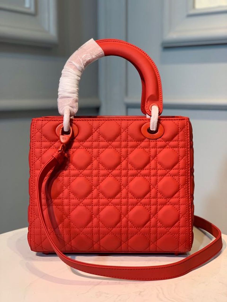 GLAMI MeGLAMIum Lady Bag Matte Hardware Red Ultramatte For Women 9.5in/24cm CD