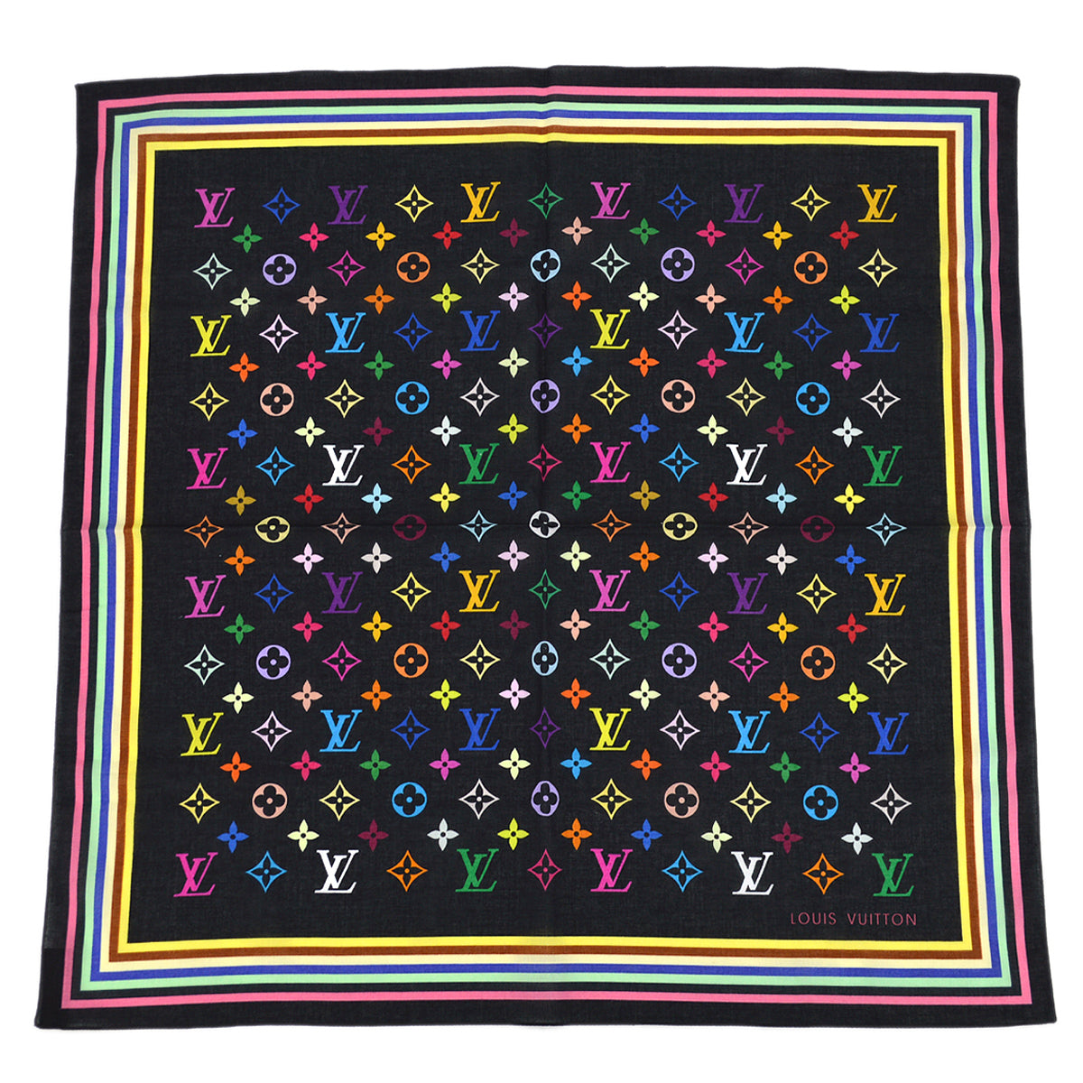 Louis Vuitton Monogram Multicolor Scarf M71912 Small Good