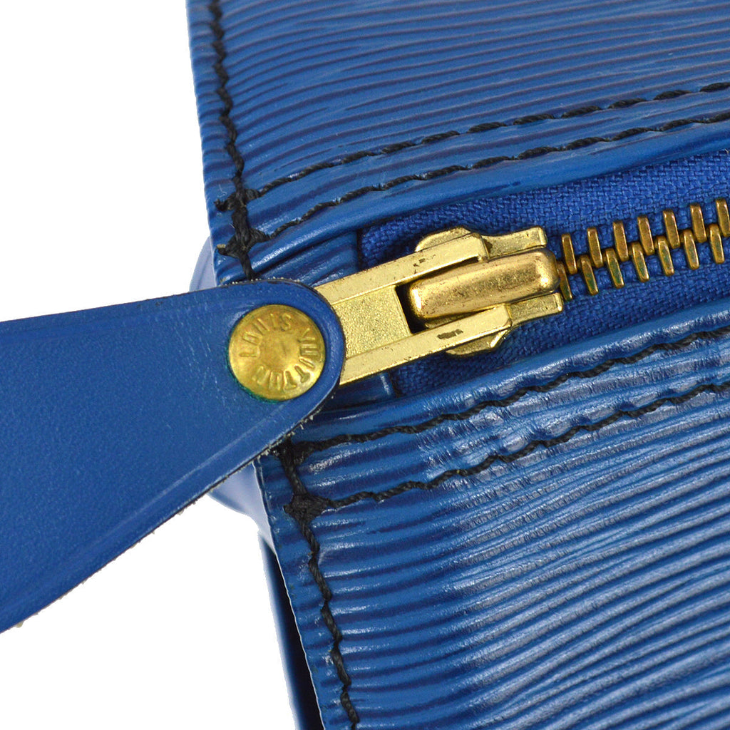 Louis Vuitton 1992 Blue Epi Speedy 25 Handbag M43015