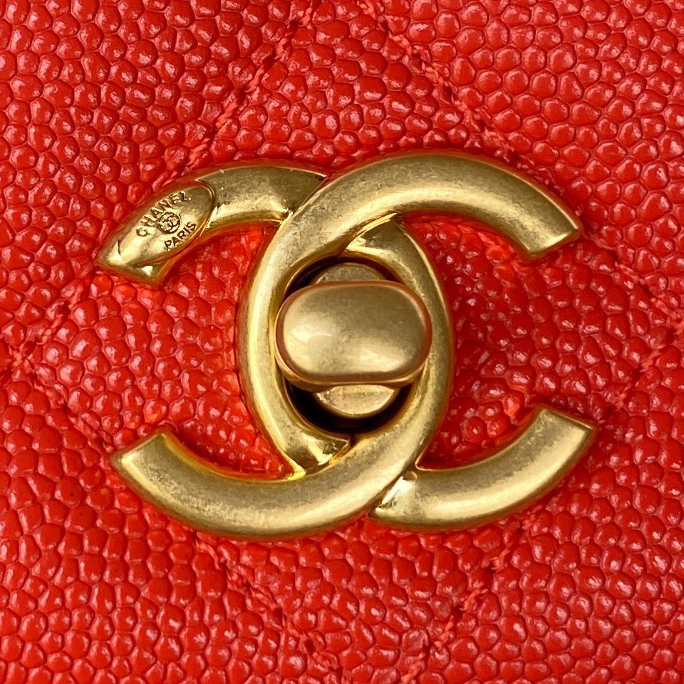 CHLSmall GlamIap Bag Gold Hardware Red For Women Handbags, Shoulder Bags 7.5in/19cm AP2840