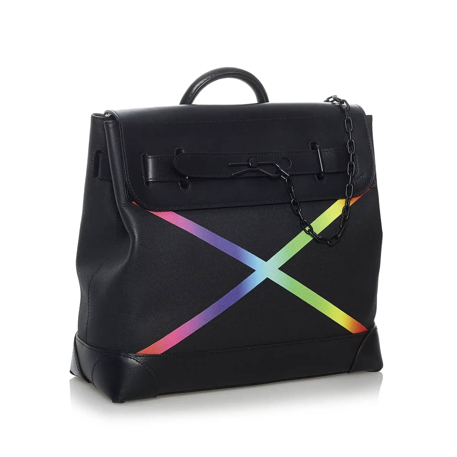 Louis Vuitton Steamer PM Black Rainbow Taiga