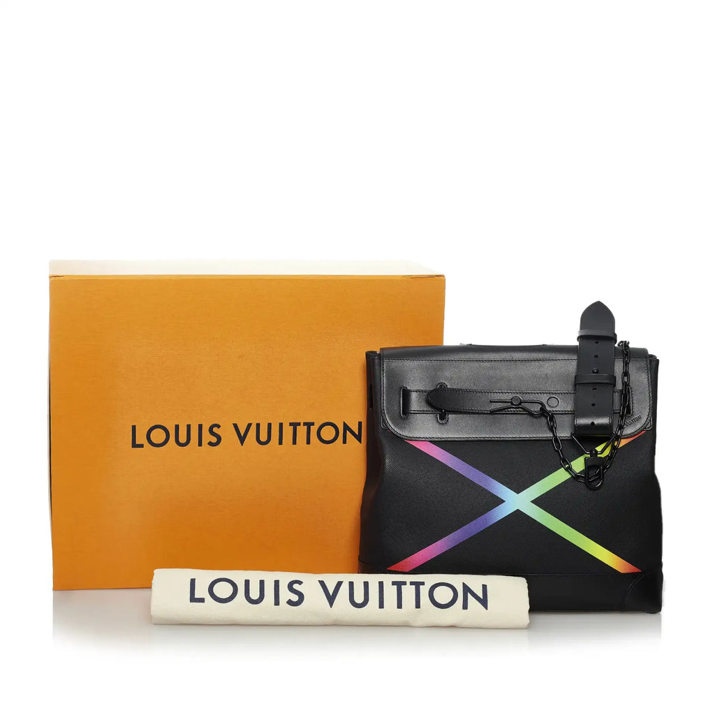 Louis Vuitton Steamer PM Black Rainbow Taiga