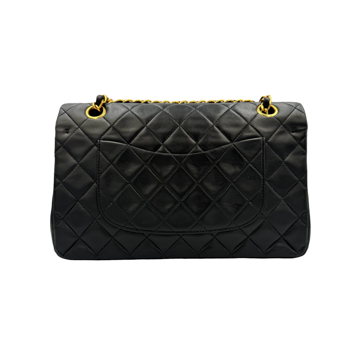 Chanel Classic Double Flap Medium Black Lambskin Gold