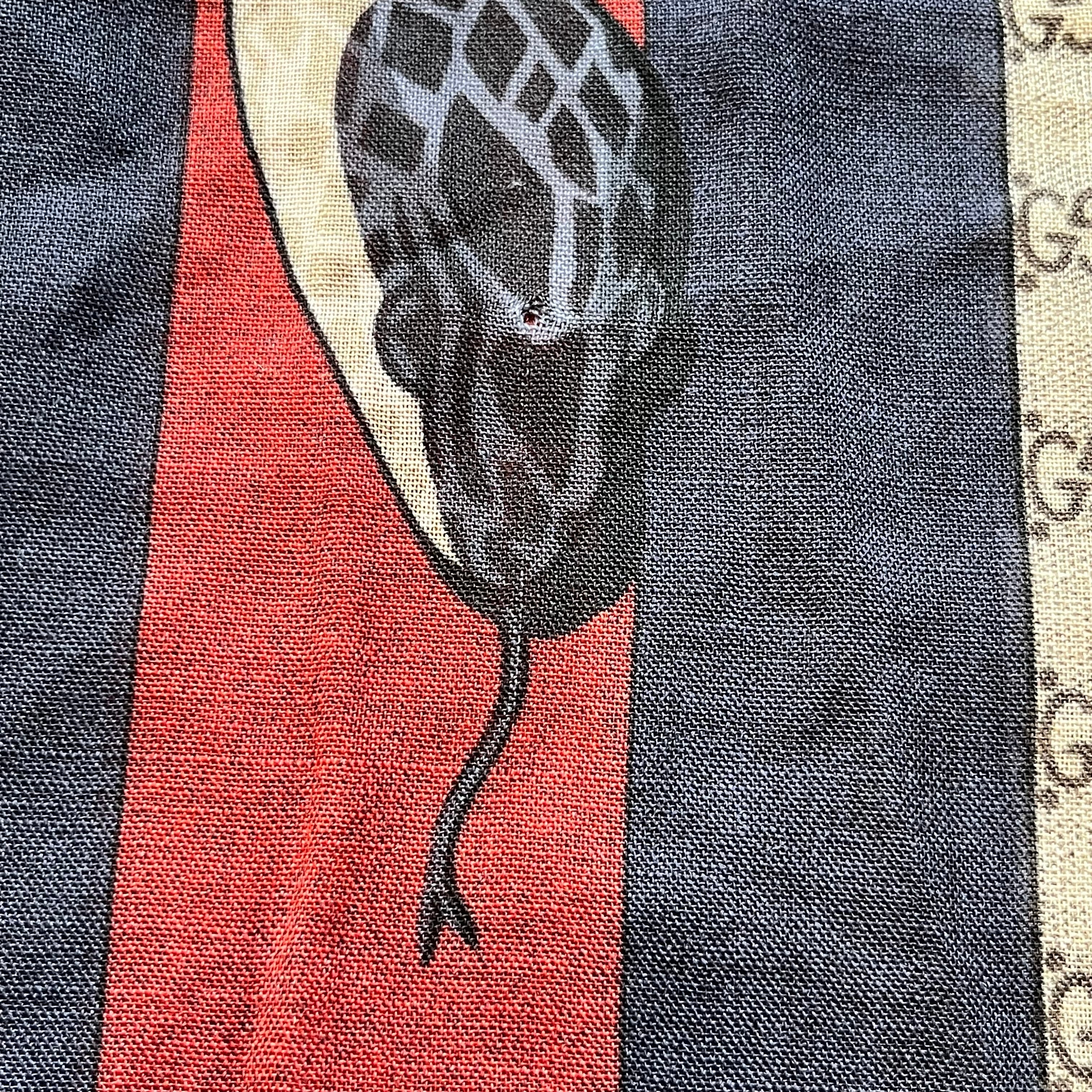 GUCCI Monogram Kingsnake Wool Scarf
