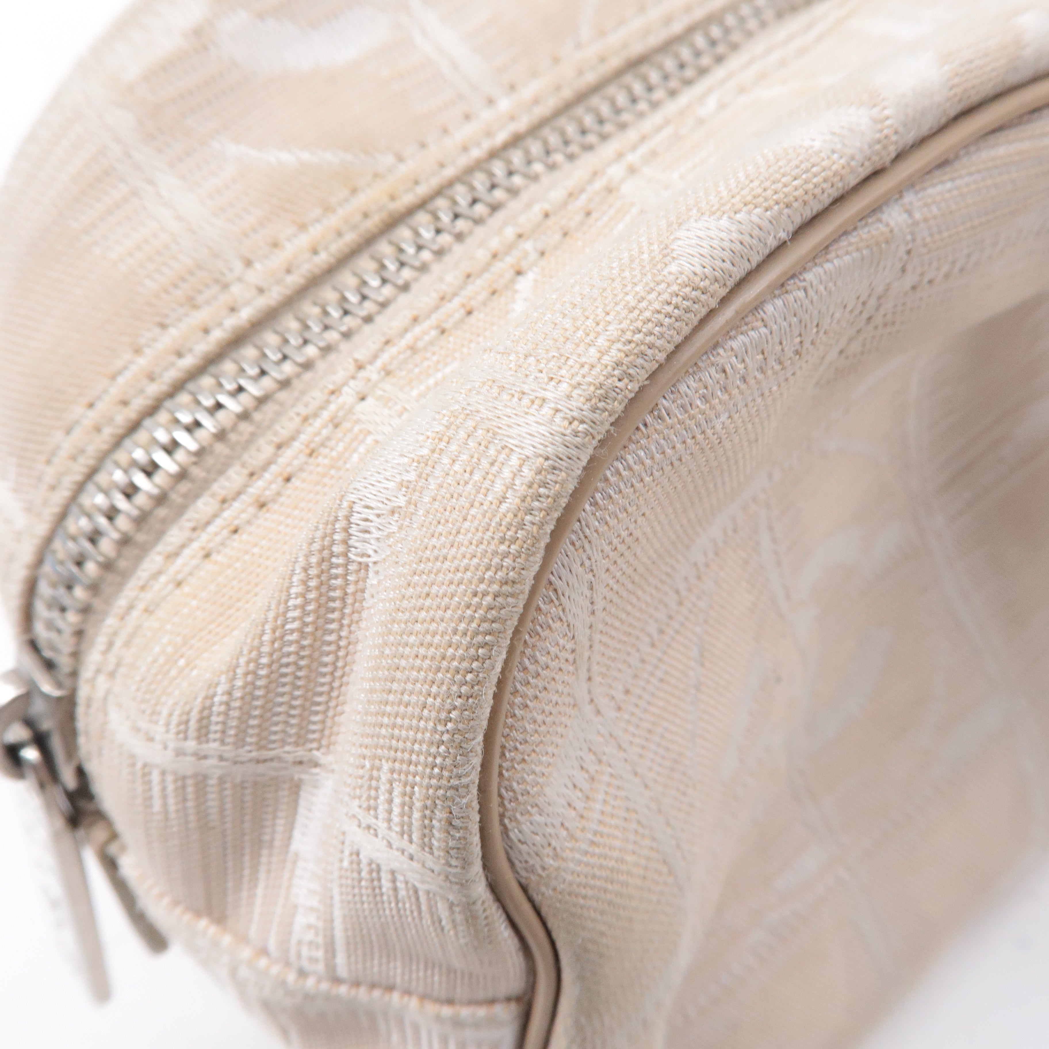 CHANEL New Travel Line Nylon Jacquard Leather Mini Bag A15828