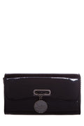 Christian Louboutin Black Patent Logo Medallion Clutch