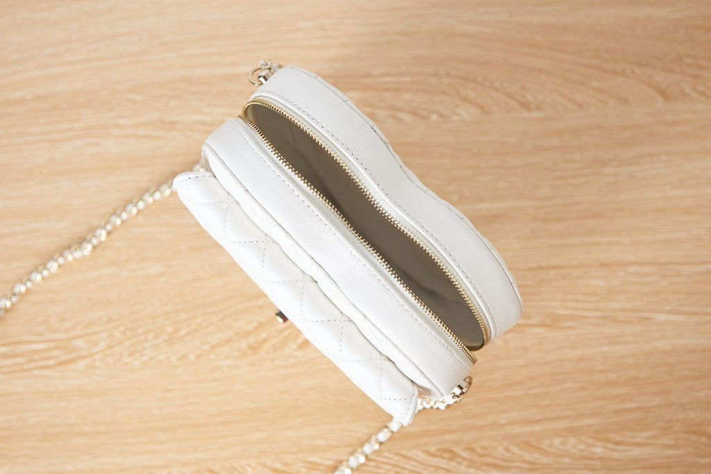 CHLMini Heart Bag White For Women 7in/18cm AS3191 B07958 10601