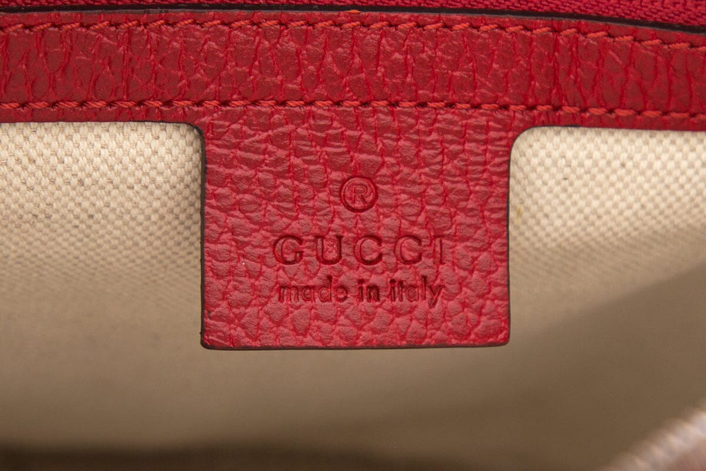 Gucci Red Print Messenger Cross-Body