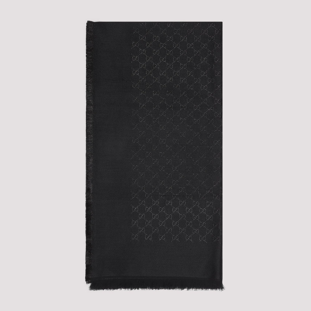 GUCCI GG Leggero Lurex Cashmere Scarf