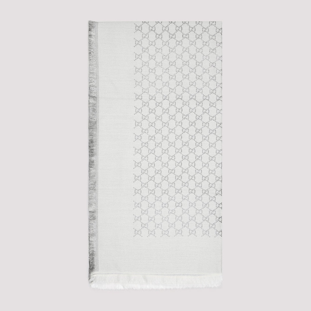 GUCCI GG Leggero Lurex Cashmere Scarf