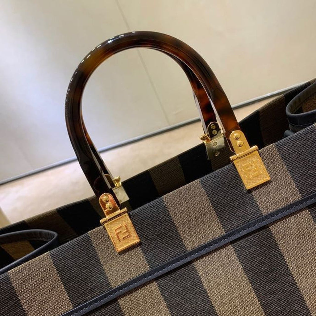 FI Sunshine Large Canvas Tote Bag Brown For Women, Handbags, Shoulder Bags 15.7in/40cm FF 8BH372AGLAMITF1BAH