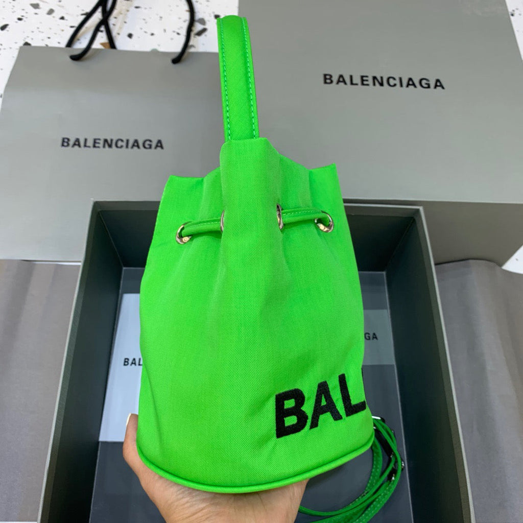 Balen Le Cagole MeGLAMIum Bucket Bag In Green, For Women,  Bags 11.8in/30cm